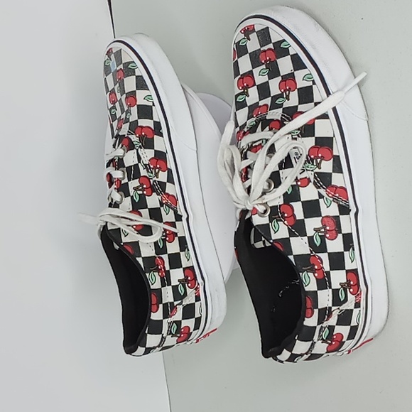 Vans- Tennis Sneakers - Doheny Cherry Blossoms Checkerboard Size 7 - Picture 2 of 10